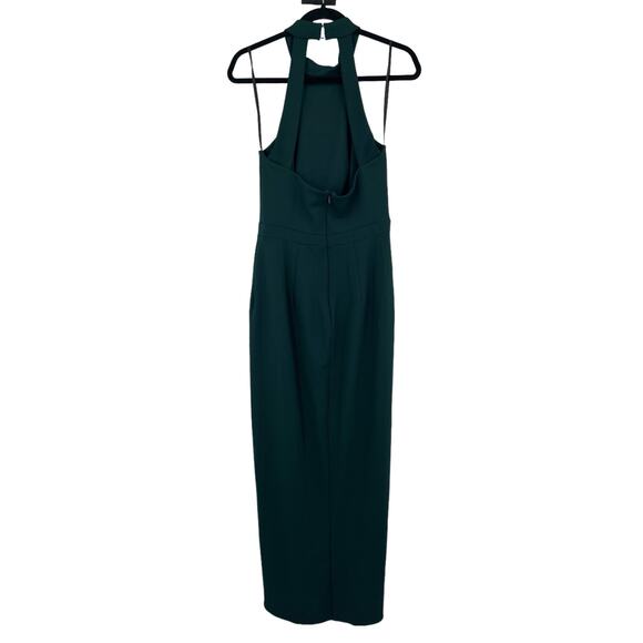 Xscape dress Halter neck crepe gown green size 6 - Picture 4 of 6